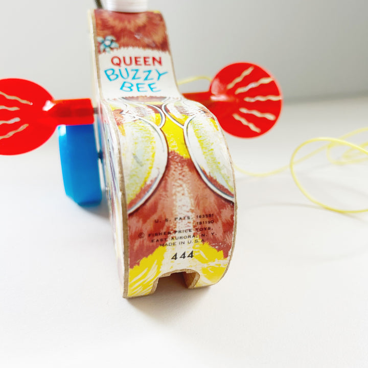 Vintage Queen Buzzy Bee Pull Toy