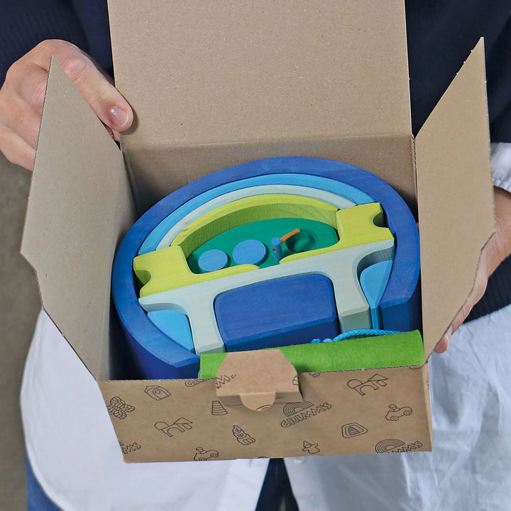 Blue-Green Mobile Home