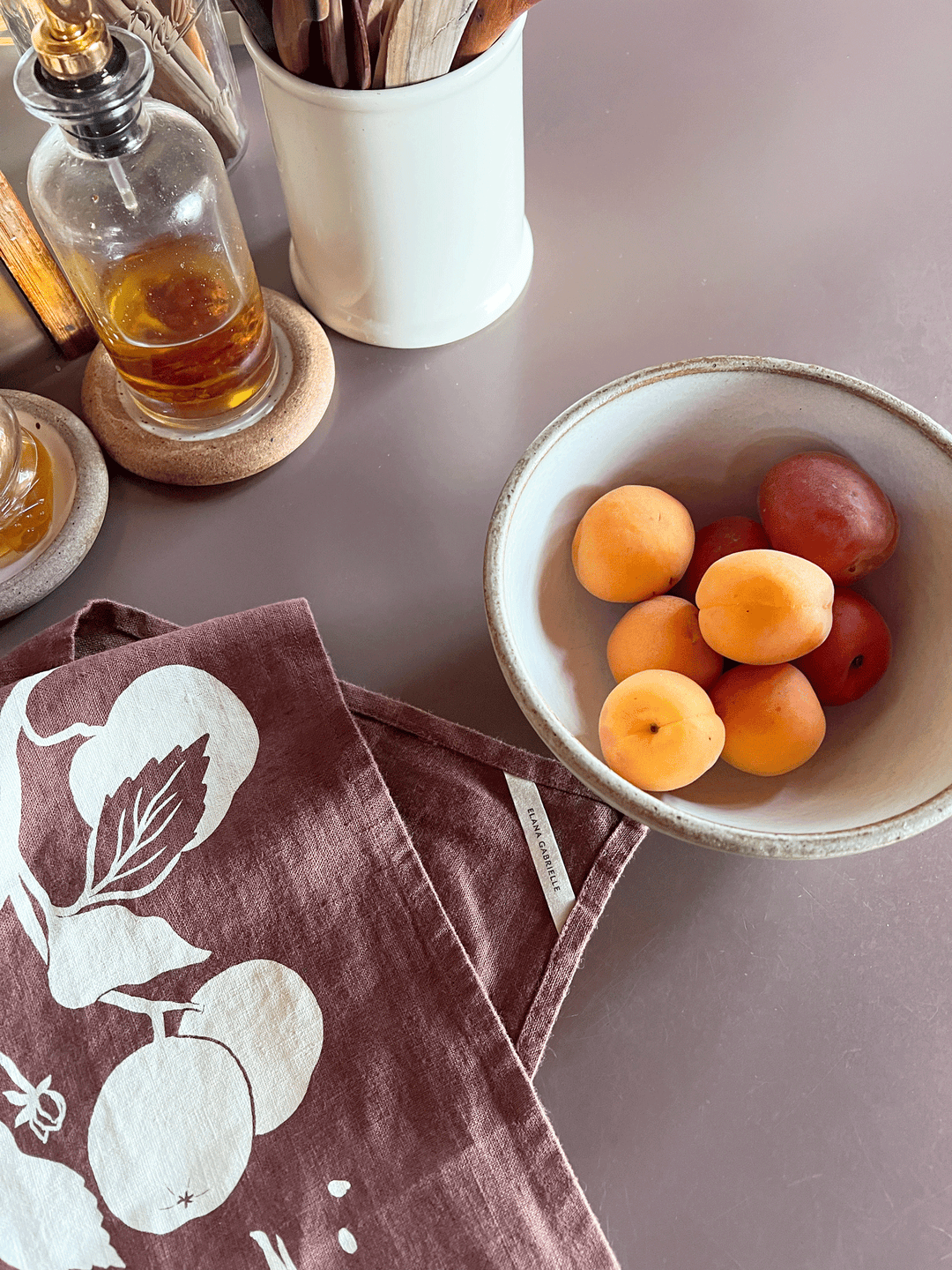 Apples Linen Tea Towel