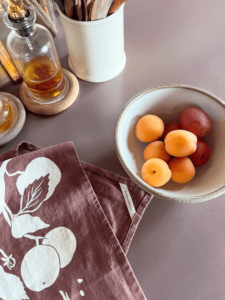 Apples Linen Tea Towel
