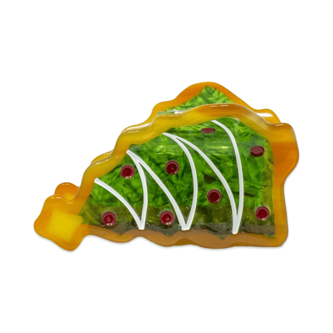Midi Christmas Tree Holiday Cookie Hair Claw Clip