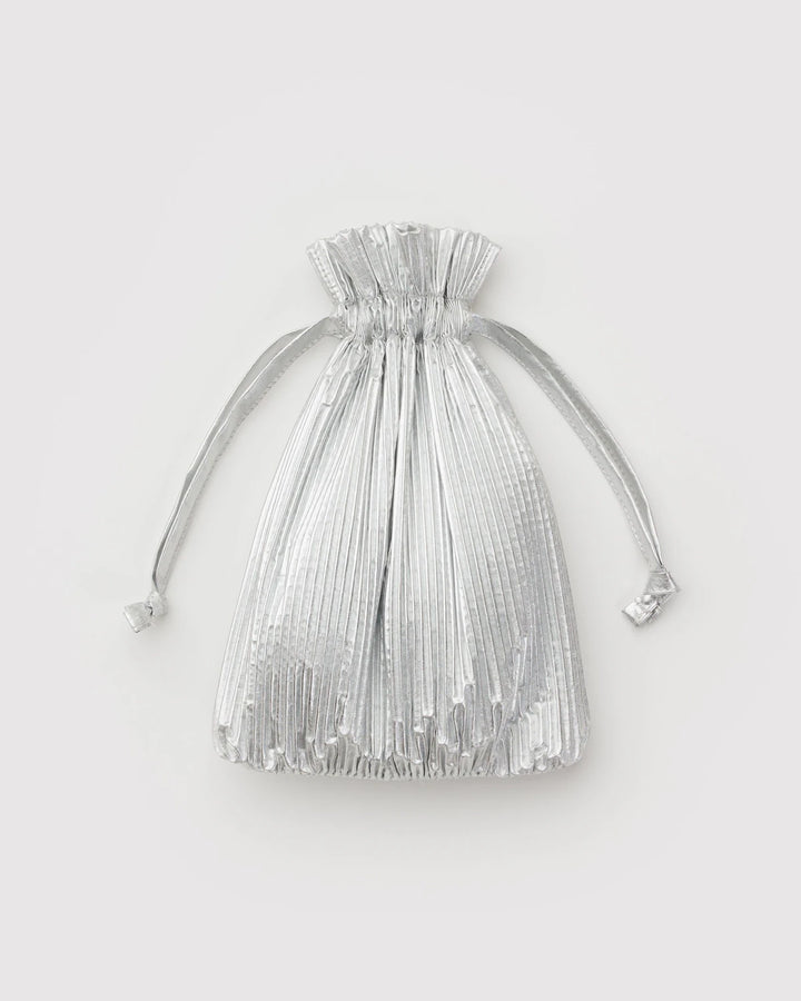 Pleated Baggu - Chrome Metallic