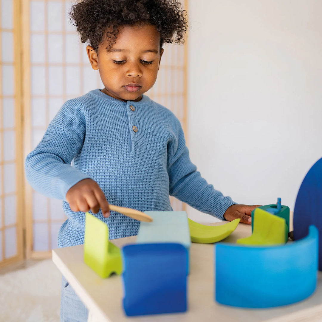 Blue-Green Mobile Home