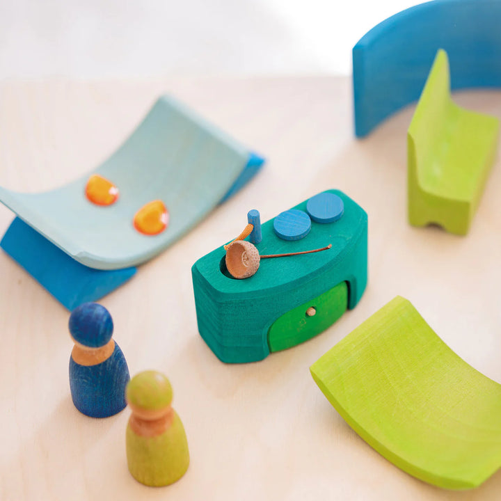 Blue-Green Mobile Home