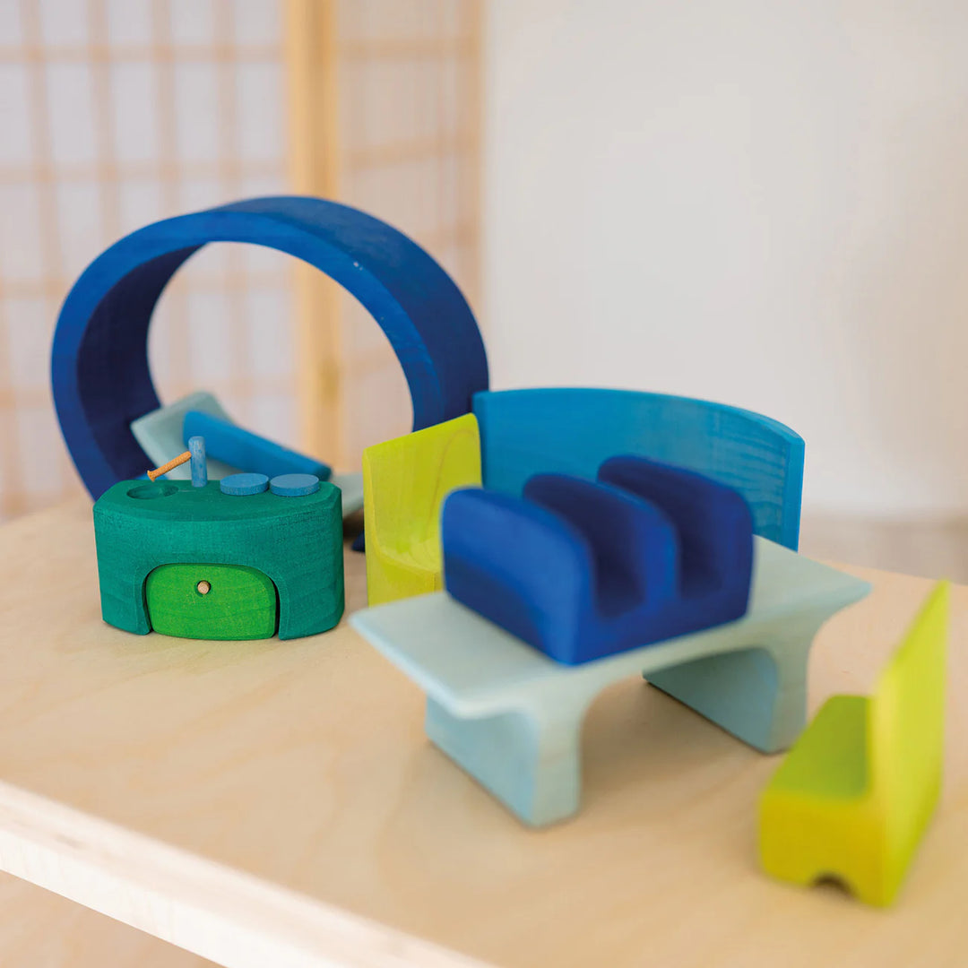 Blue-Green Mobile Home