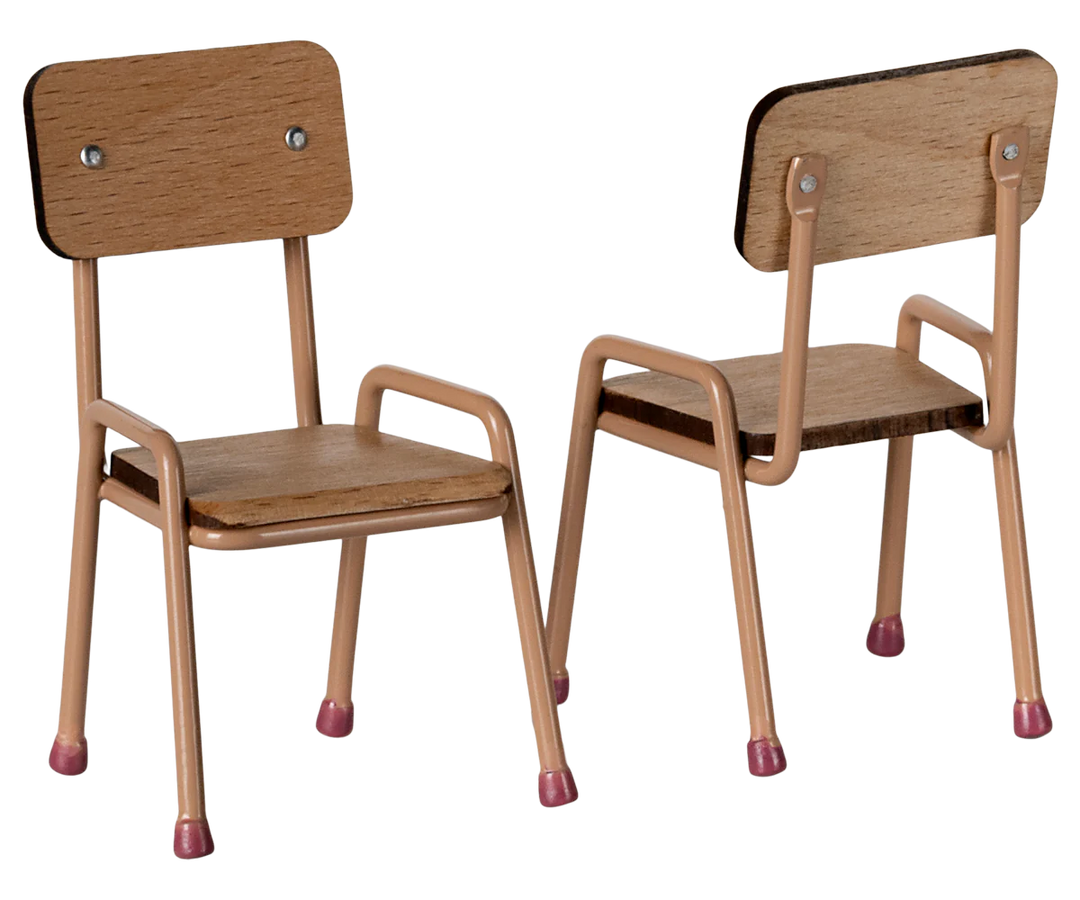 Table and chair set, Mouse Size - Dark powder