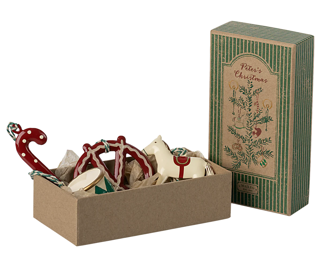 Metal Ornament Set - Peter's Christmas, Green