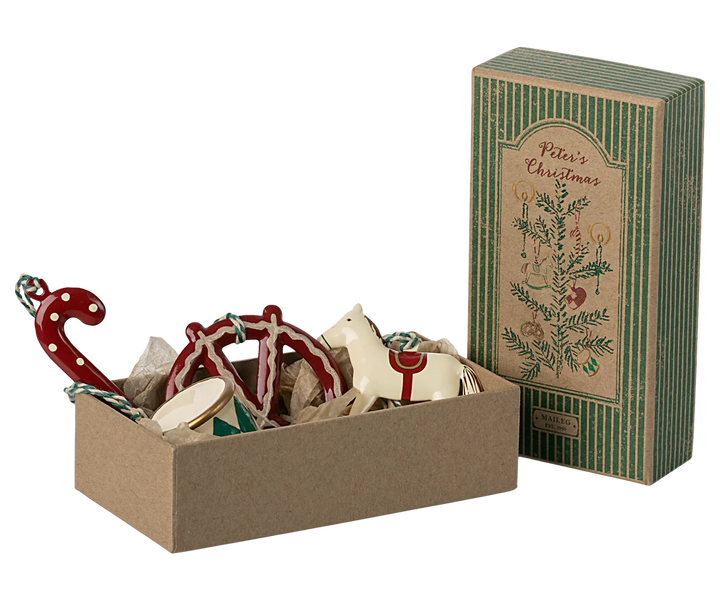 Metal Ornament Set - Peter's Christmas, Green