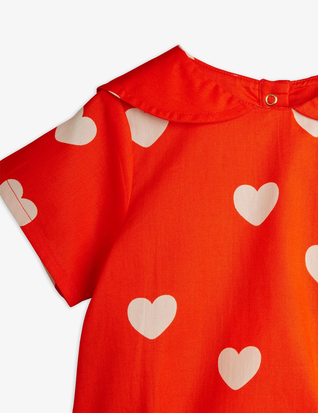 Hearts Short Sleeve Woven Bodysuit