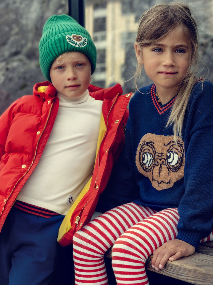 E.T Patch Knitted Rib Fold Up Hat