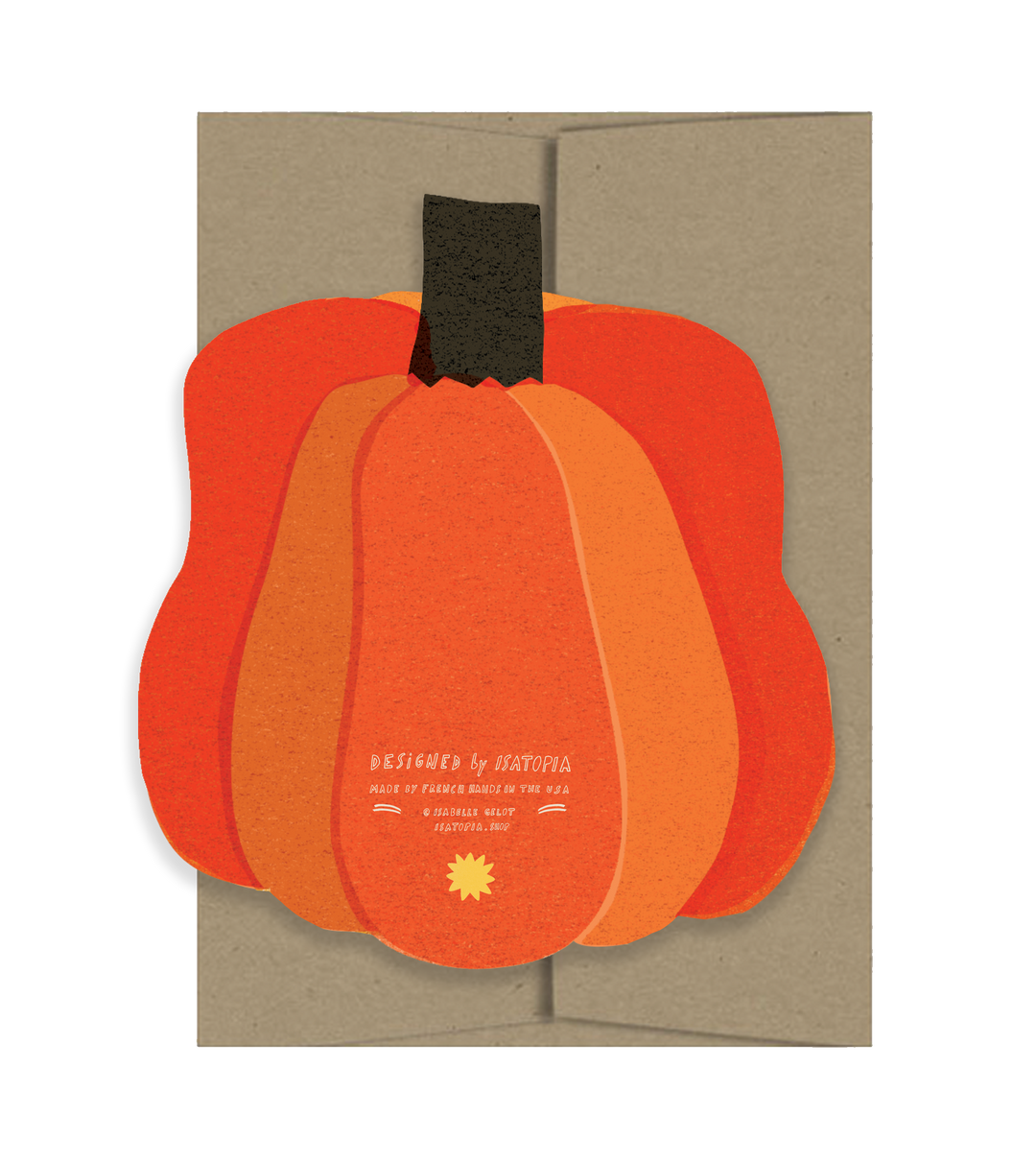 Pumpkin Blink Die Cut Card
