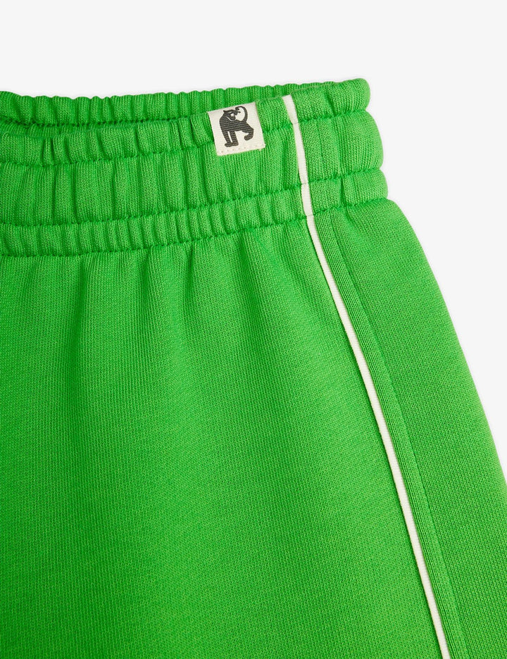 Green Plain Piping Sweatshorts
