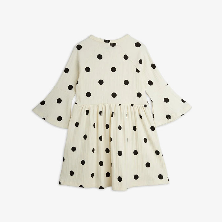 Dots Dog Trumpet Sleeve Dress