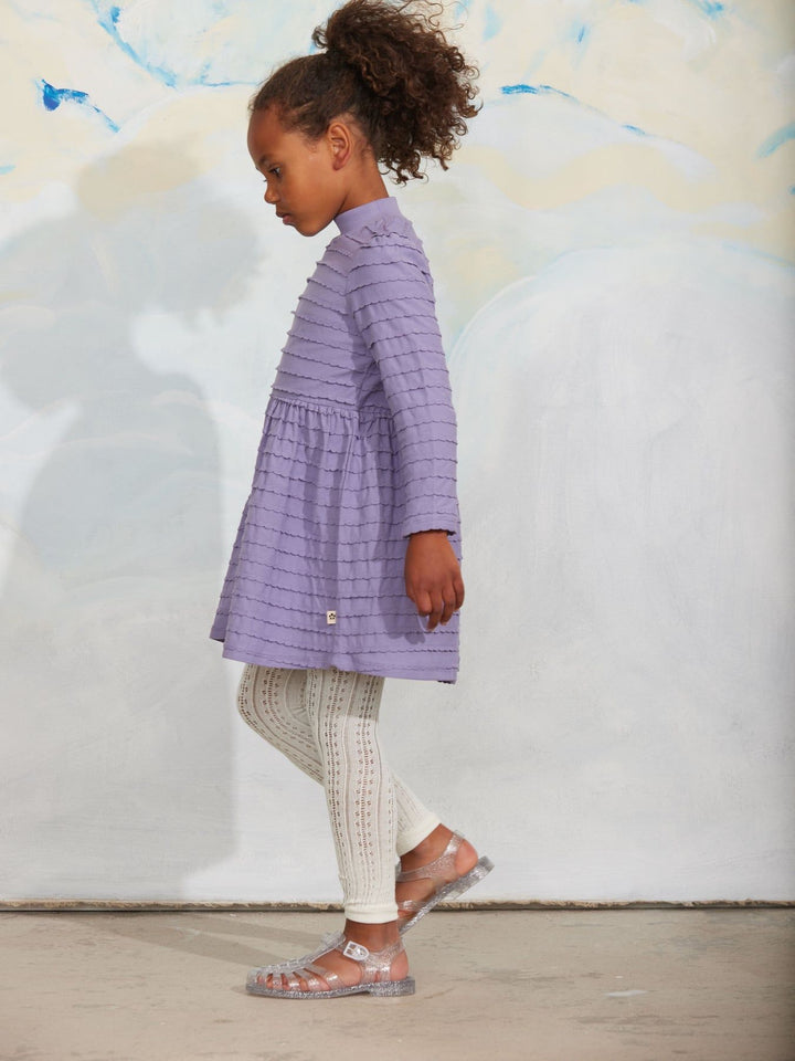 Textured Frill Long Sleeve Dress