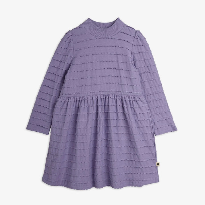 Textured Frill Long Sleeve Dress