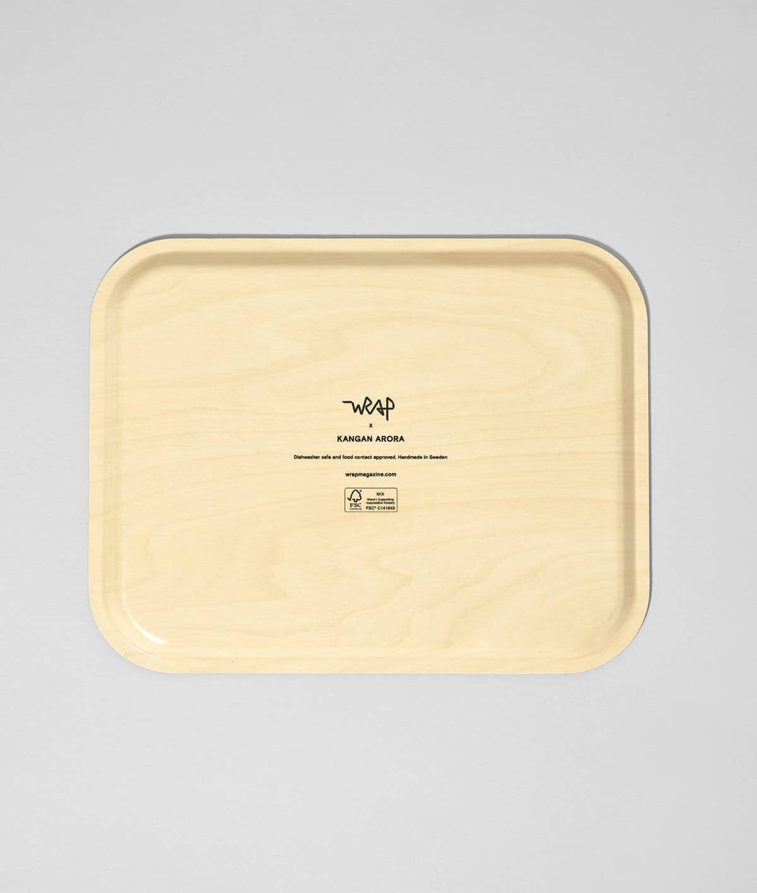 Yellow Gradient Check Rectangle Birch Serving Tray