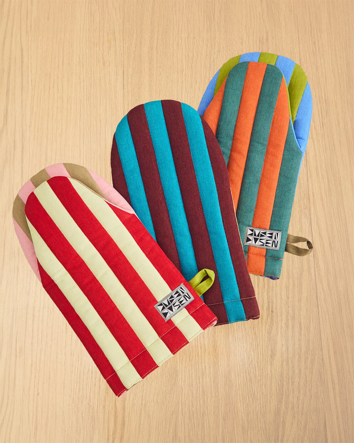Striped Oven Mitt