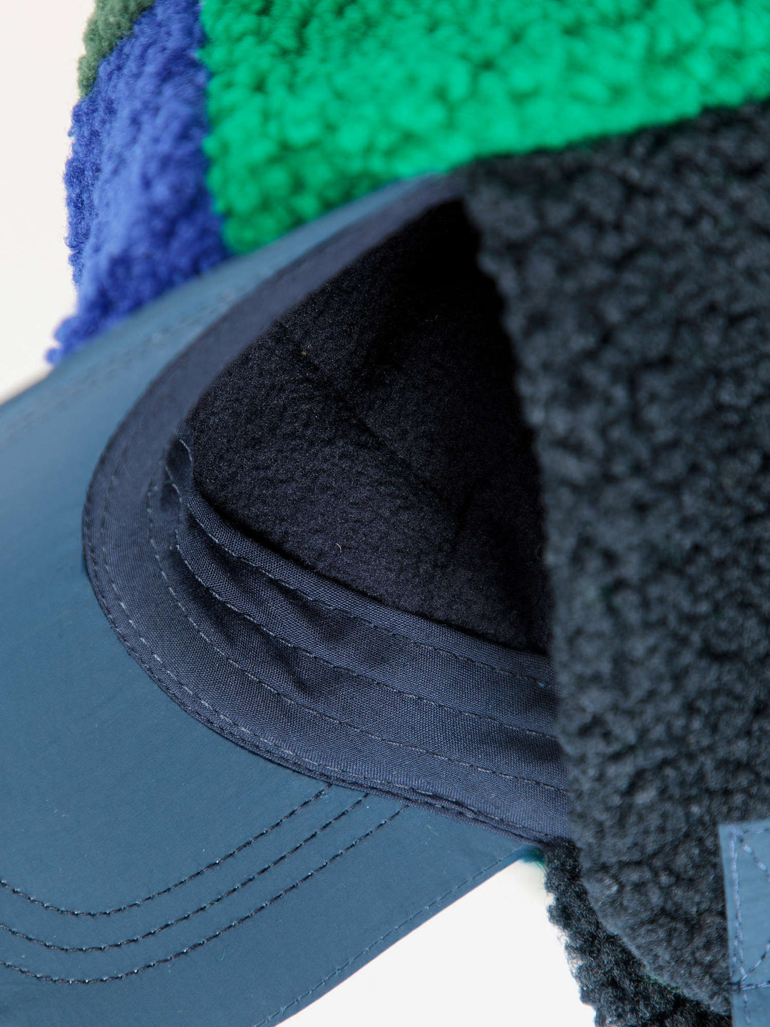 Color Block Chapka - Green/Blue