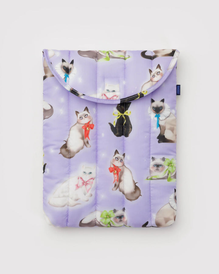 Puffy Laptop Sleeve 13"/14" - Fancy Cats