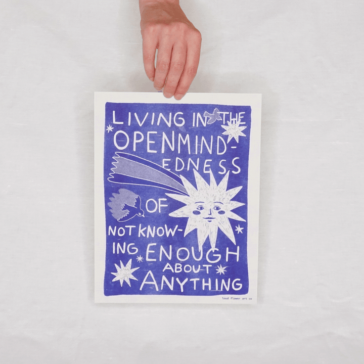 Live in Openmindedness Risograph Poster