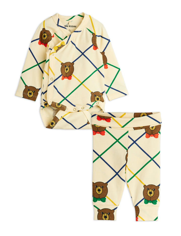 Bear Check Newborn Set