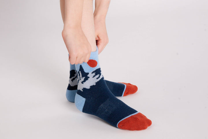 Merino Wool Mini-Crew Kids Socks