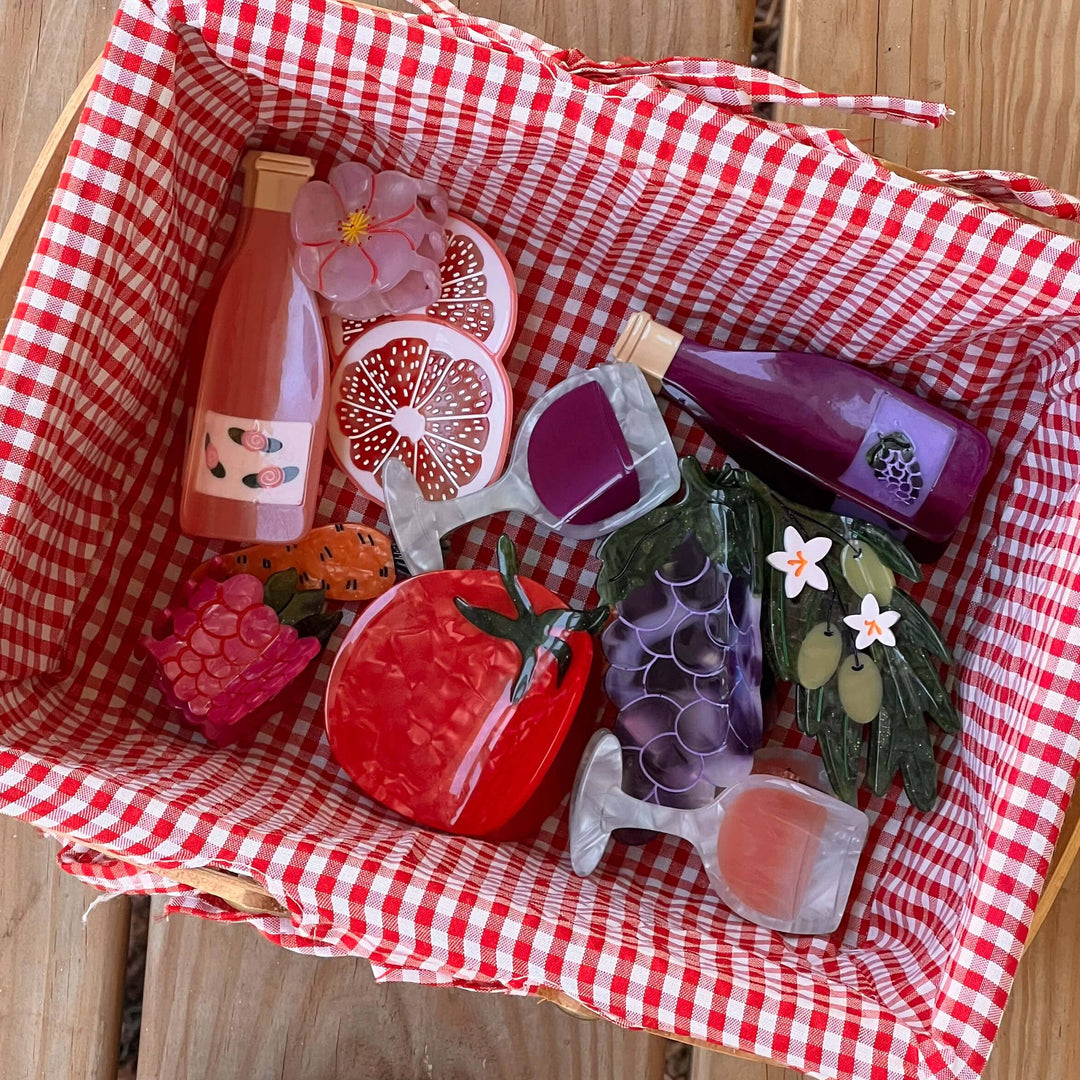 Midi Tomato Hair Claw Clip