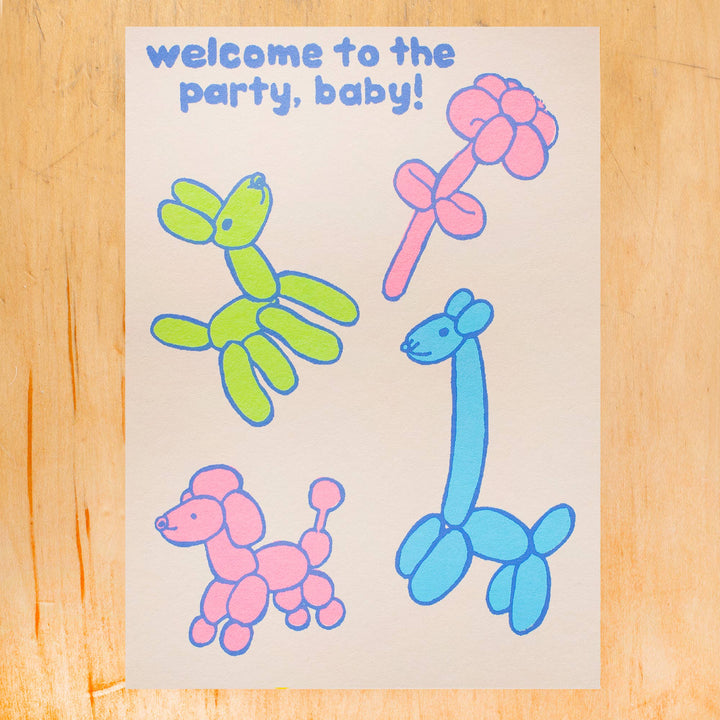 Welcome to the Party, Baby Greeting Card