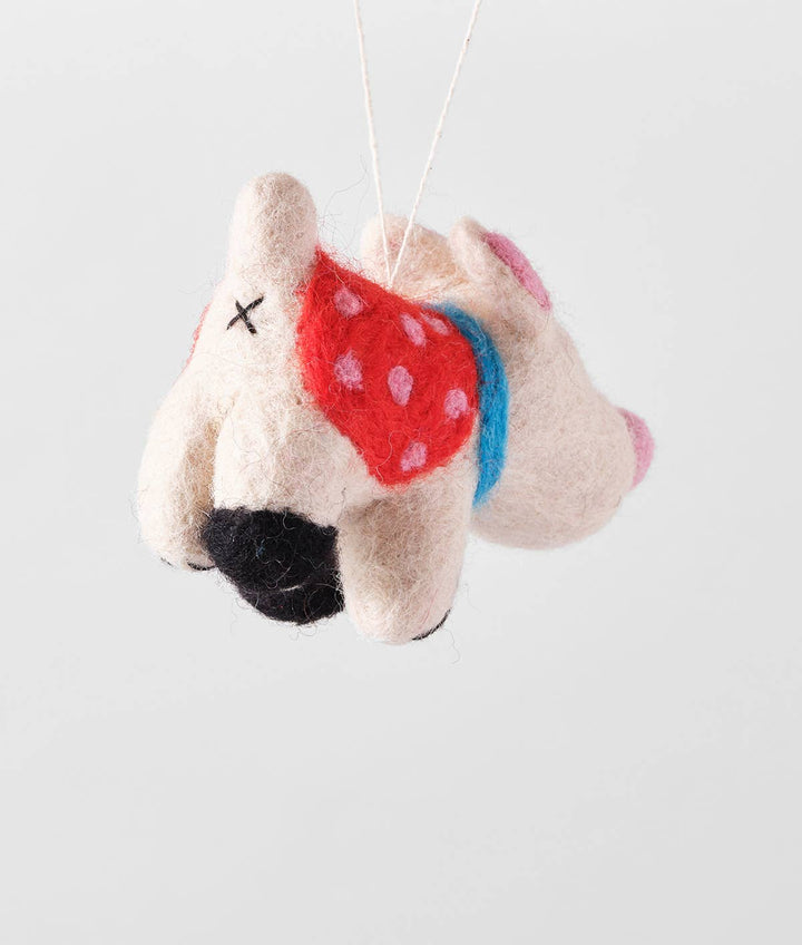 Luna Dog Hanging Felt Ornament