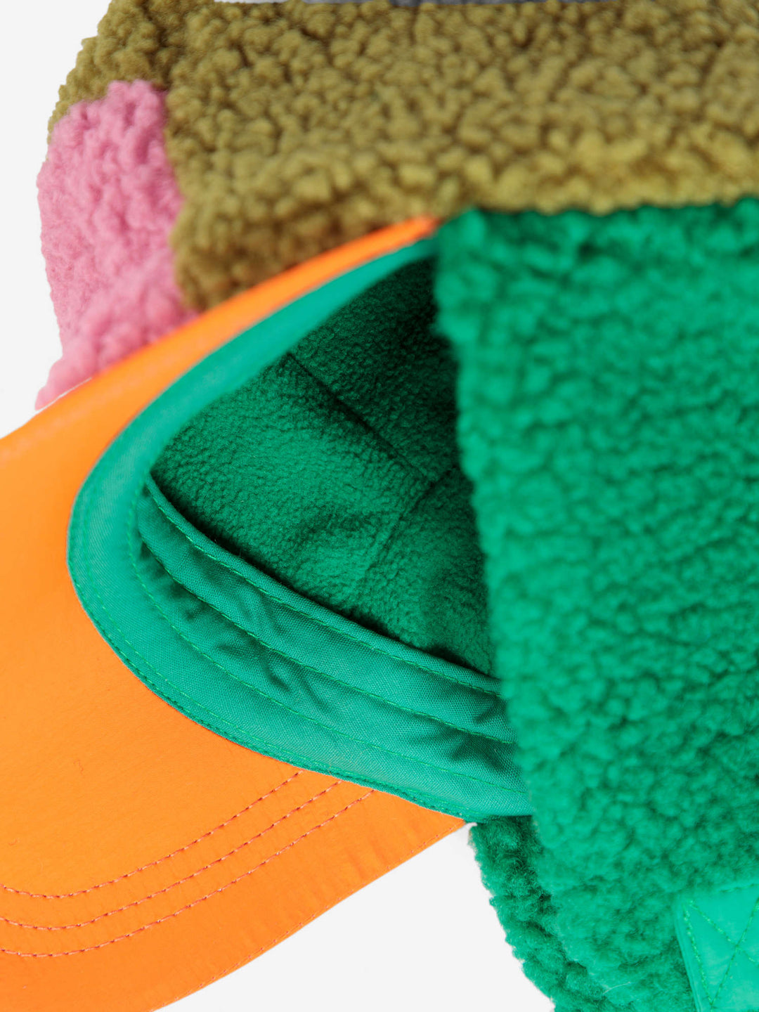 Color Block Chapka - Green/Pink