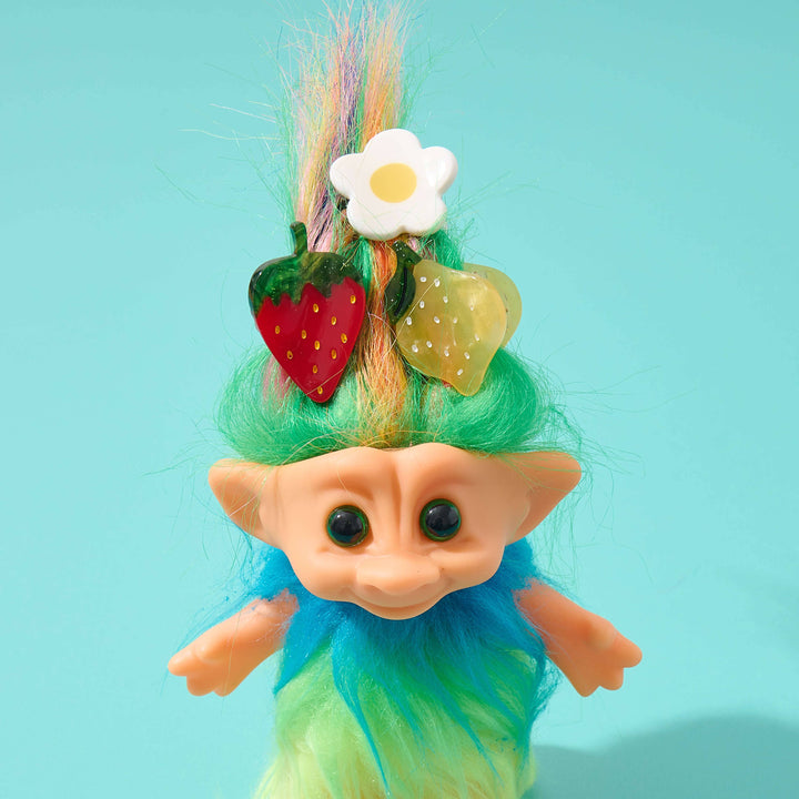 Micro Fruit and Flowers Hair Claw Clip Set