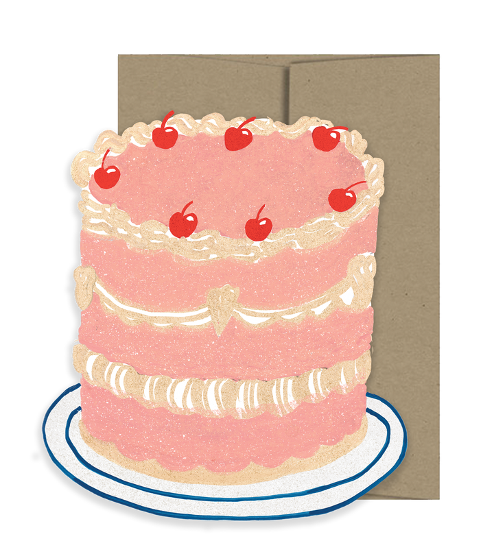 Party Cake Die Cut Card