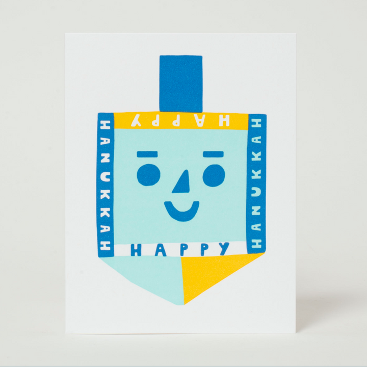 Happy Hanukkah Dreidel Card