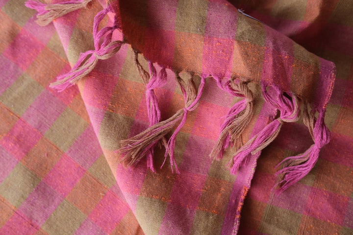 Blanket - Tobacco & Pink by Neon Orange & Yellow