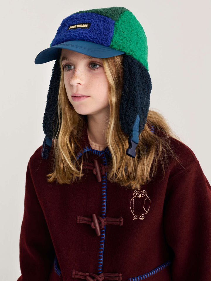Color Block Chapka - Green/Blue