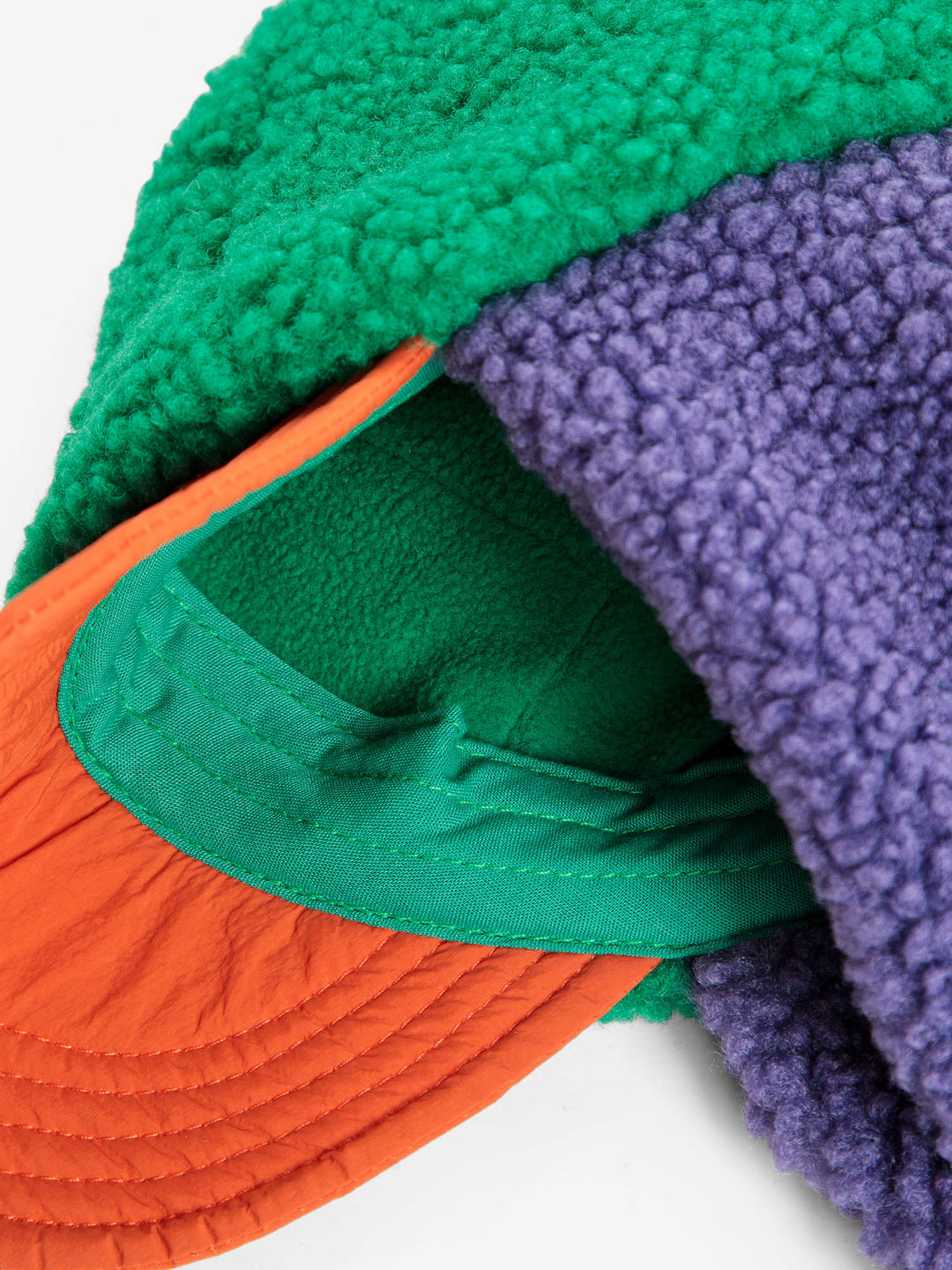 Color Block Chapka - Green/Purple