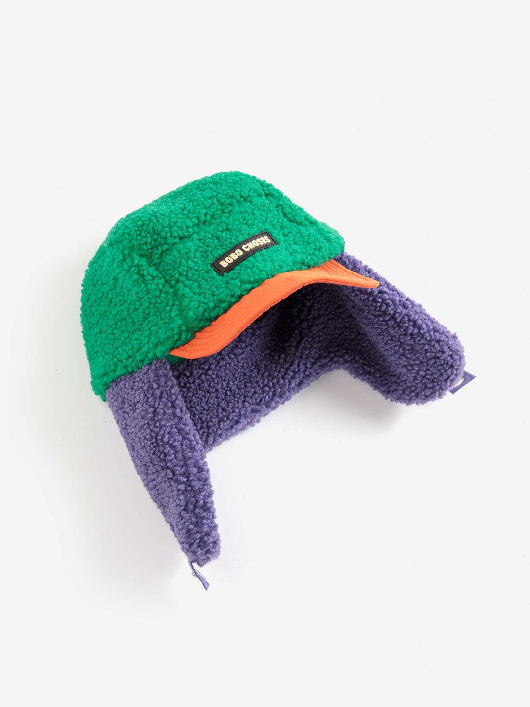 Color Block Chapka - Green/Purple
