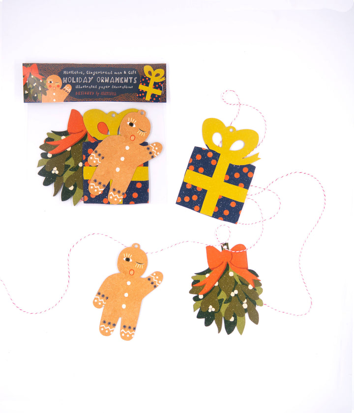 Holiday Paper Ornaments - Pack of 3