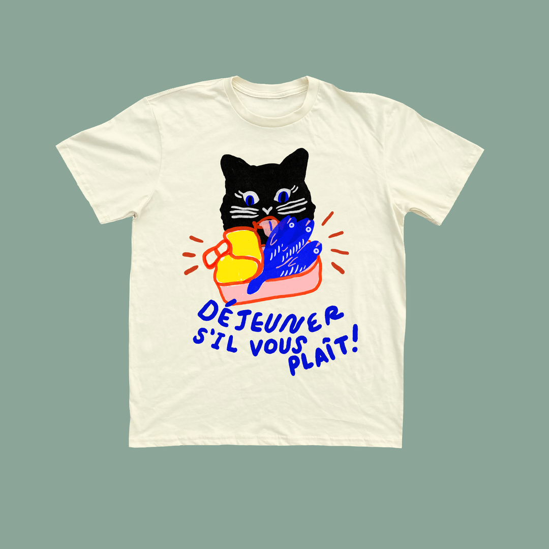 Lunch Please! Unisex Graphic Tee - Cream