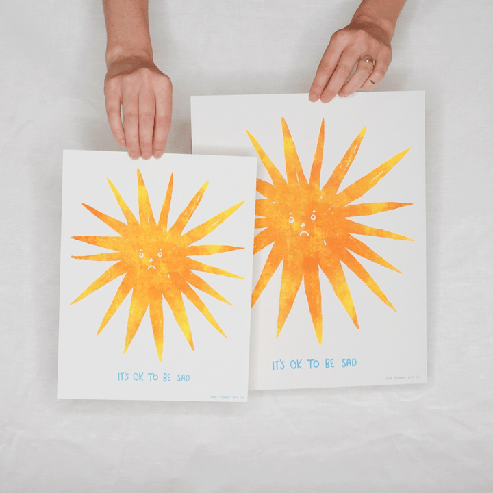 It’s Ok to be Sad Risograph Poster