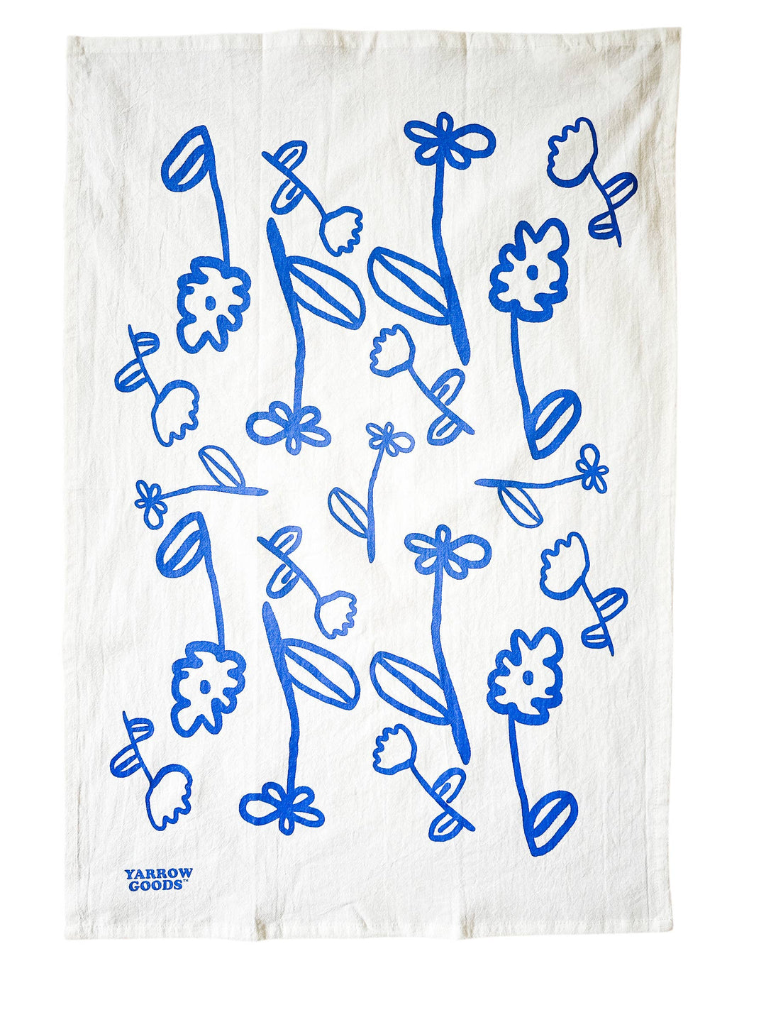 Blue Flowers Tea Towel
