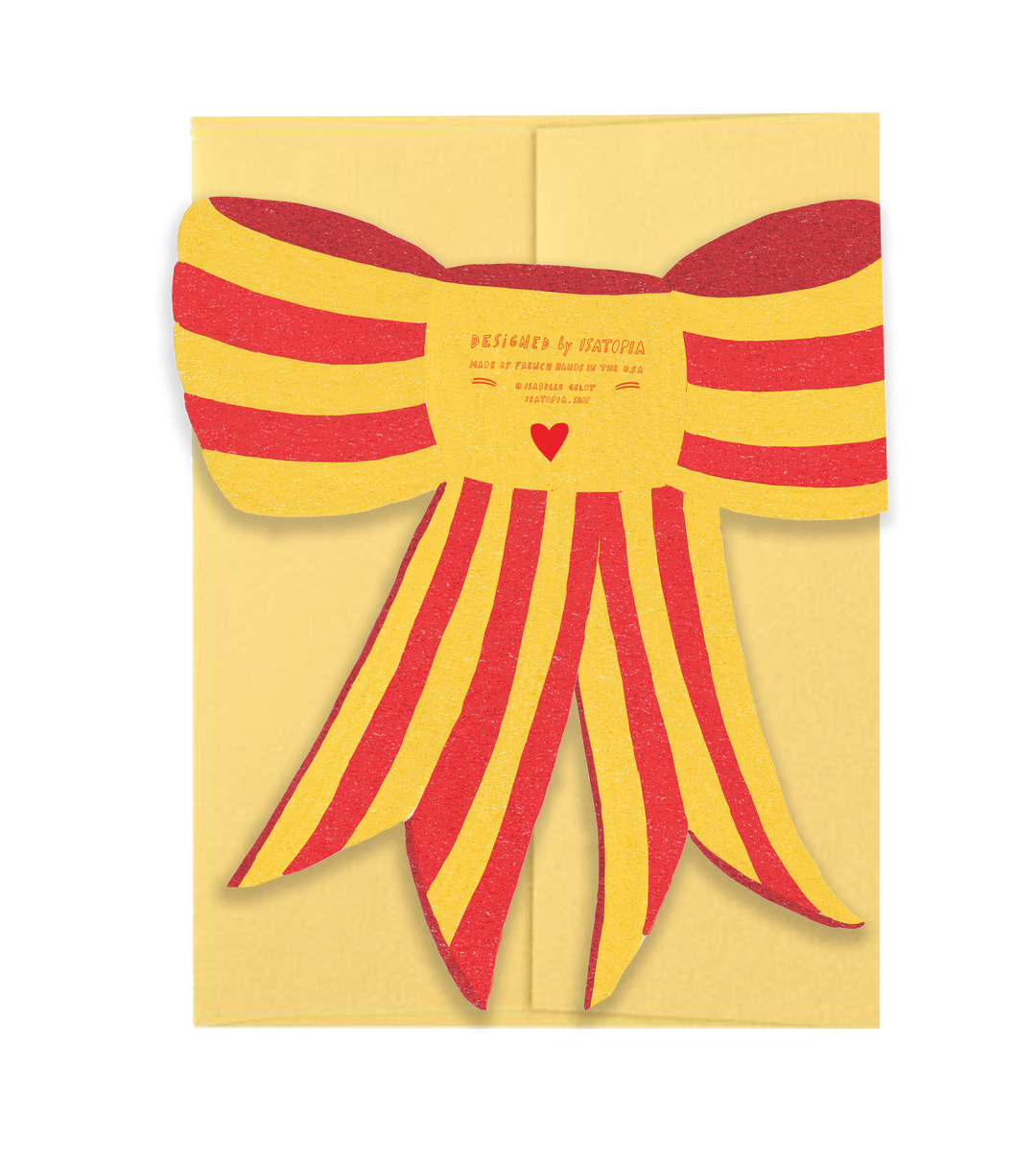 Stripy Bow - Die Cut Card