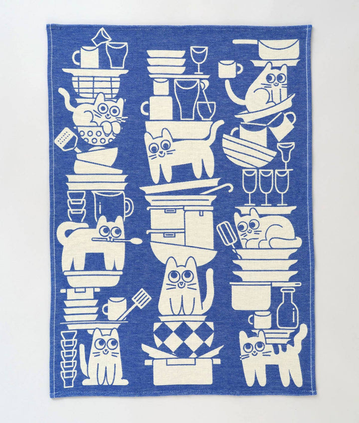 Kitchen Cats Cotton Tea Towel