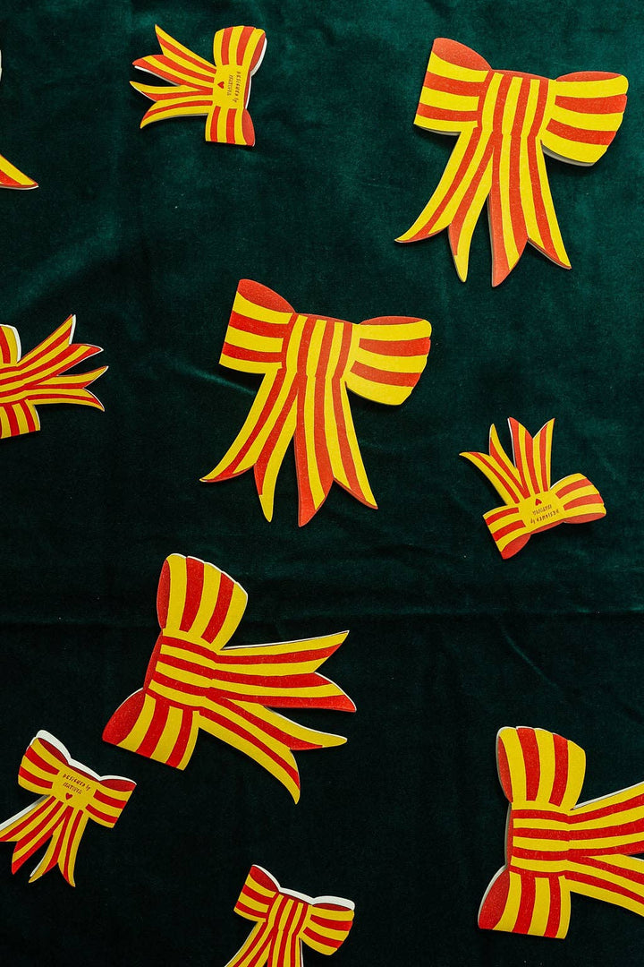 Stripy Bow - Die Cut Card