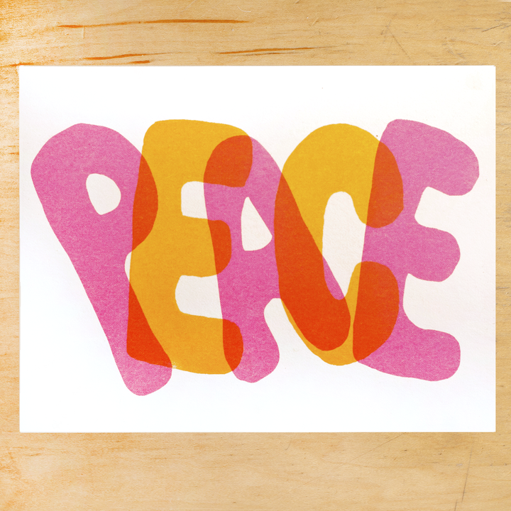 Peace Risograph Greeting Card