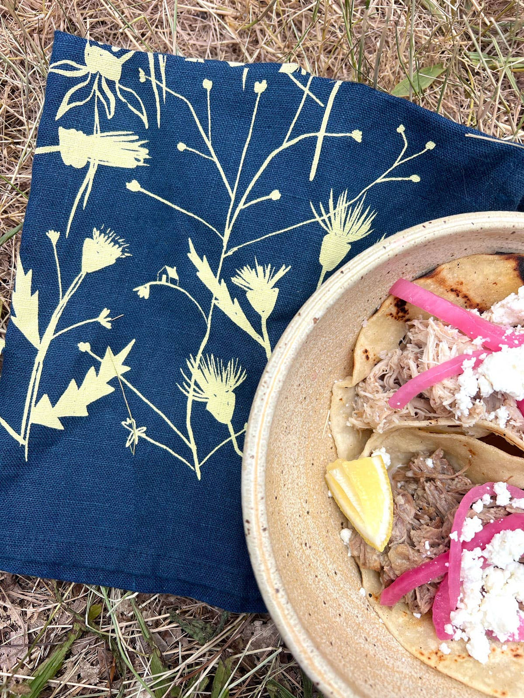 Wild Weeds Linen Tea Towel