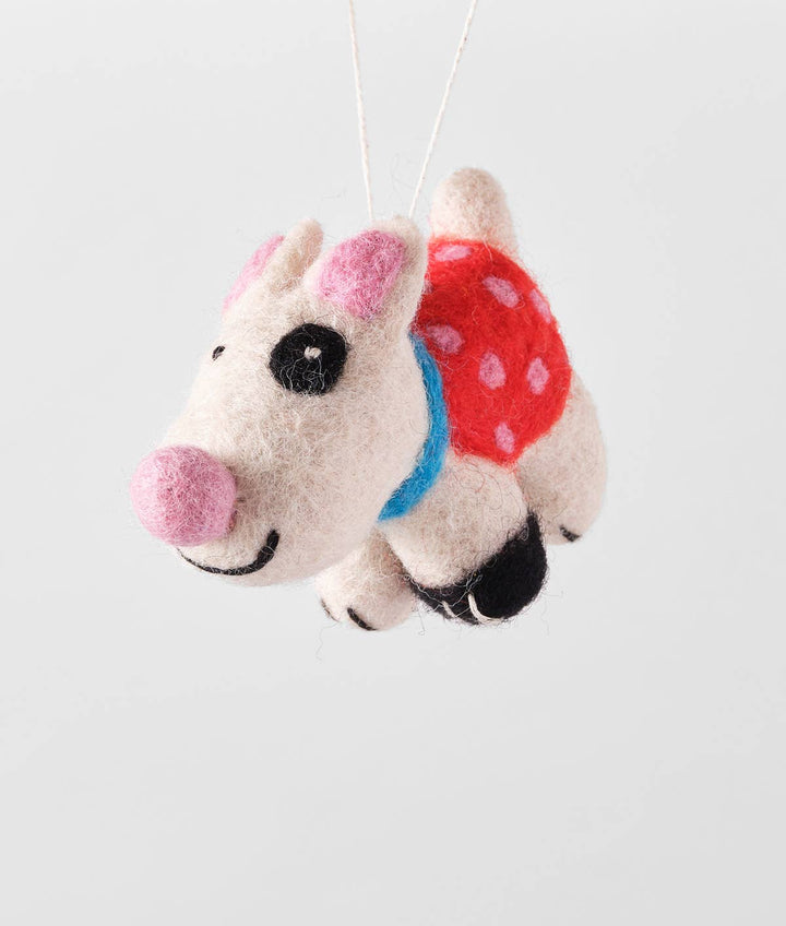 Luna Dog Hanging Felt Ornament