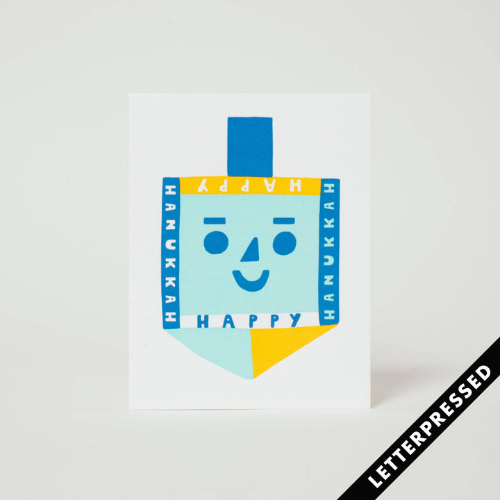 Happy Hanukkah Dreidel Card