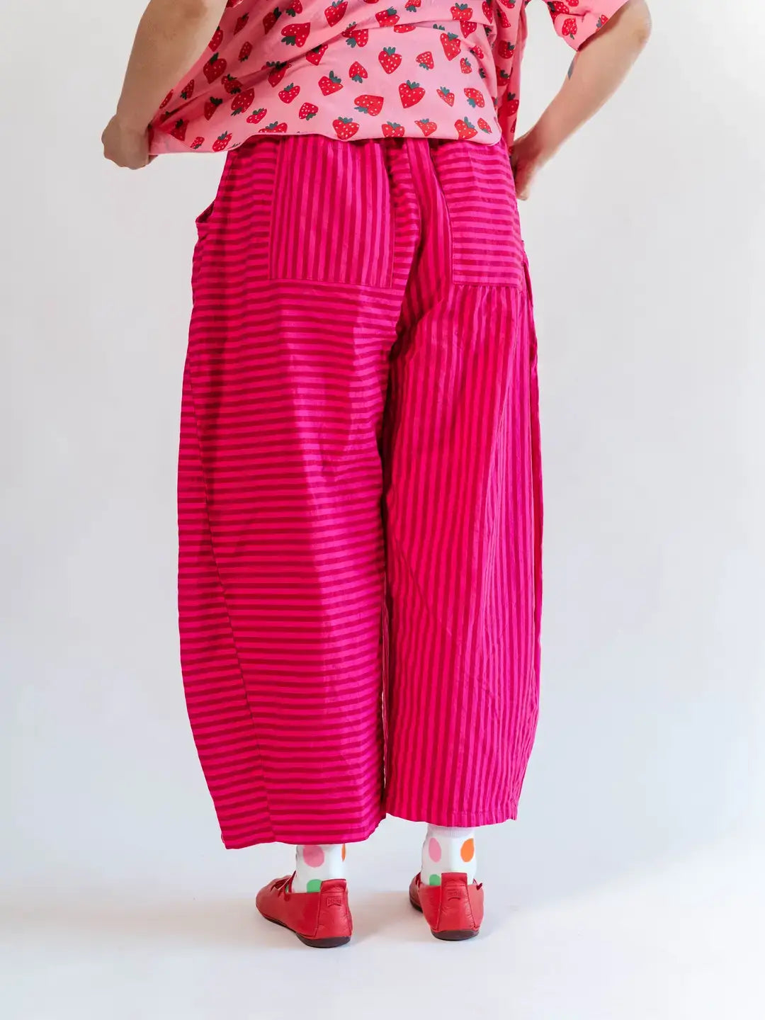 Pink Striped Balloon Pant