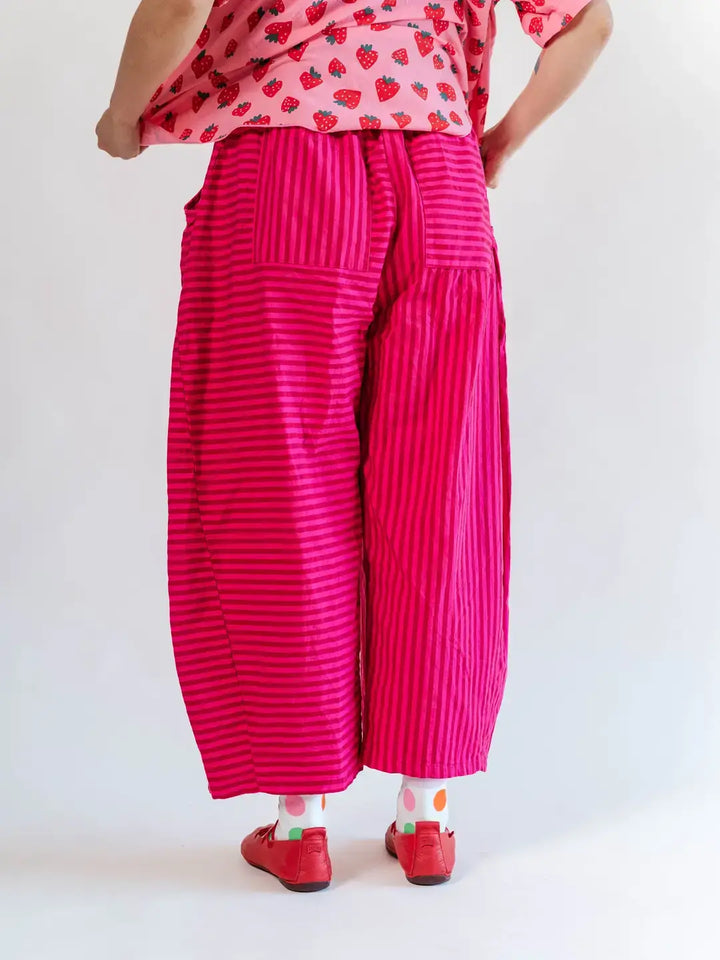 Pink Striped Balloon Pant
